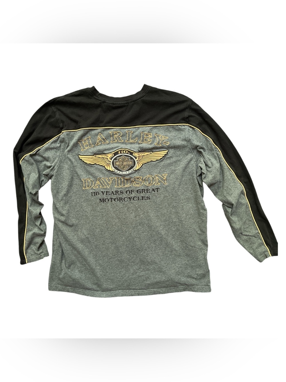 Harley-Davidson Men’s Gray & Black Long Sleeve Graphic Shirt